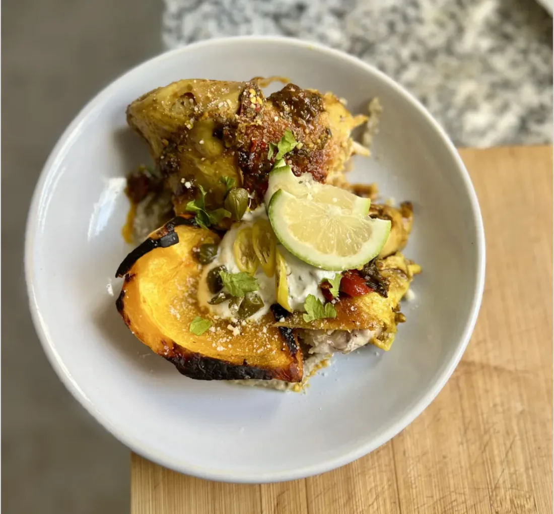 Pollo al horno con verduras asadas - plato deliO